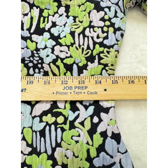 Stine Goya Lecce Mini Dress Womens S Black Multicolor Floral Jacquard Knit - Picture 9 of 13